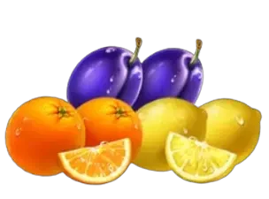 Pflaume Orange Zitrone
