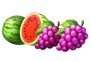 Melone und Trauben