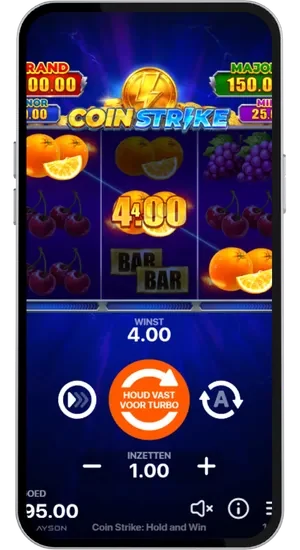 Gewinnmoment mit Turbo-Modus in Coin Strike